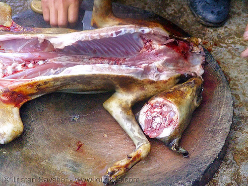 dog meat - cutting head off - thịt ch&oacute; - vietnam