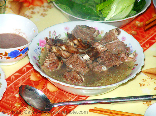 dog legs and paws stew - thịt ch&oacute; - vietnam