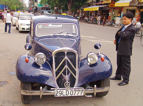citroën "traction avant" - vietnam, antique, automobile, citroen, classic car, hanoi, historical, traction avant, vintage
